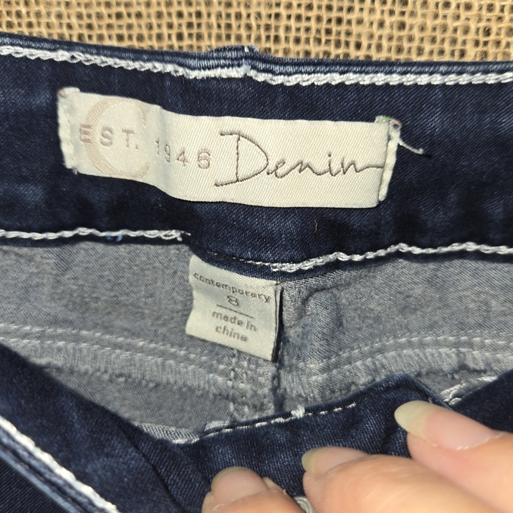 NWOT Women's Est 1946 Denim Blue Jeans Contemporary Jeggings Size 8 - Picture 9 of 13